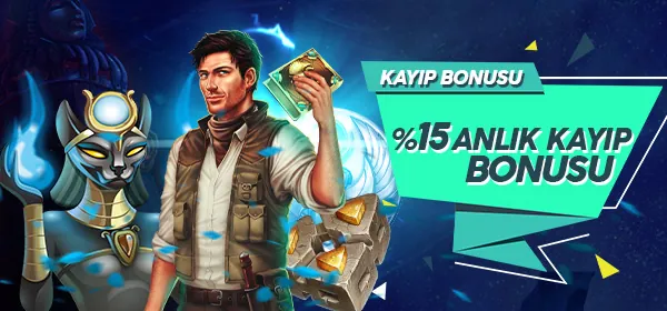 Casinoper kampanya görseli: KAYIP BONUSU %15 ANLIK KAYIP BONUSU